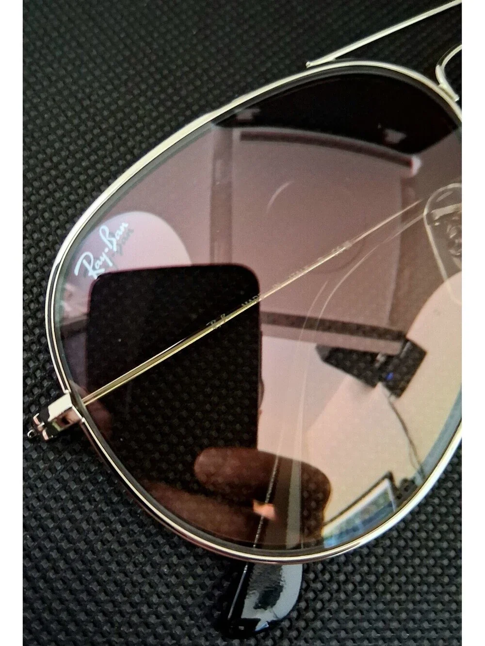 NEW Ray Ban RB3025 58mm Aviator Mirrored Lens Gunmetal Frame Sunglasses